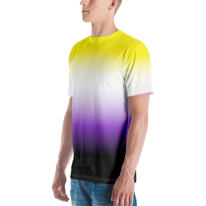 Non-Binary Ombre Pride Flag T-shirt AOP T-shirts The Rainbow Stores