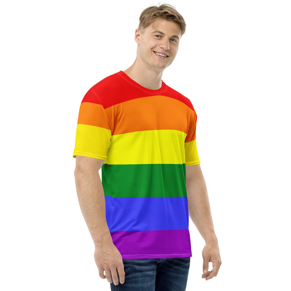 Classic Rainbow Pride Flag T-shirt AOP T-shirts The Rainbow Stores