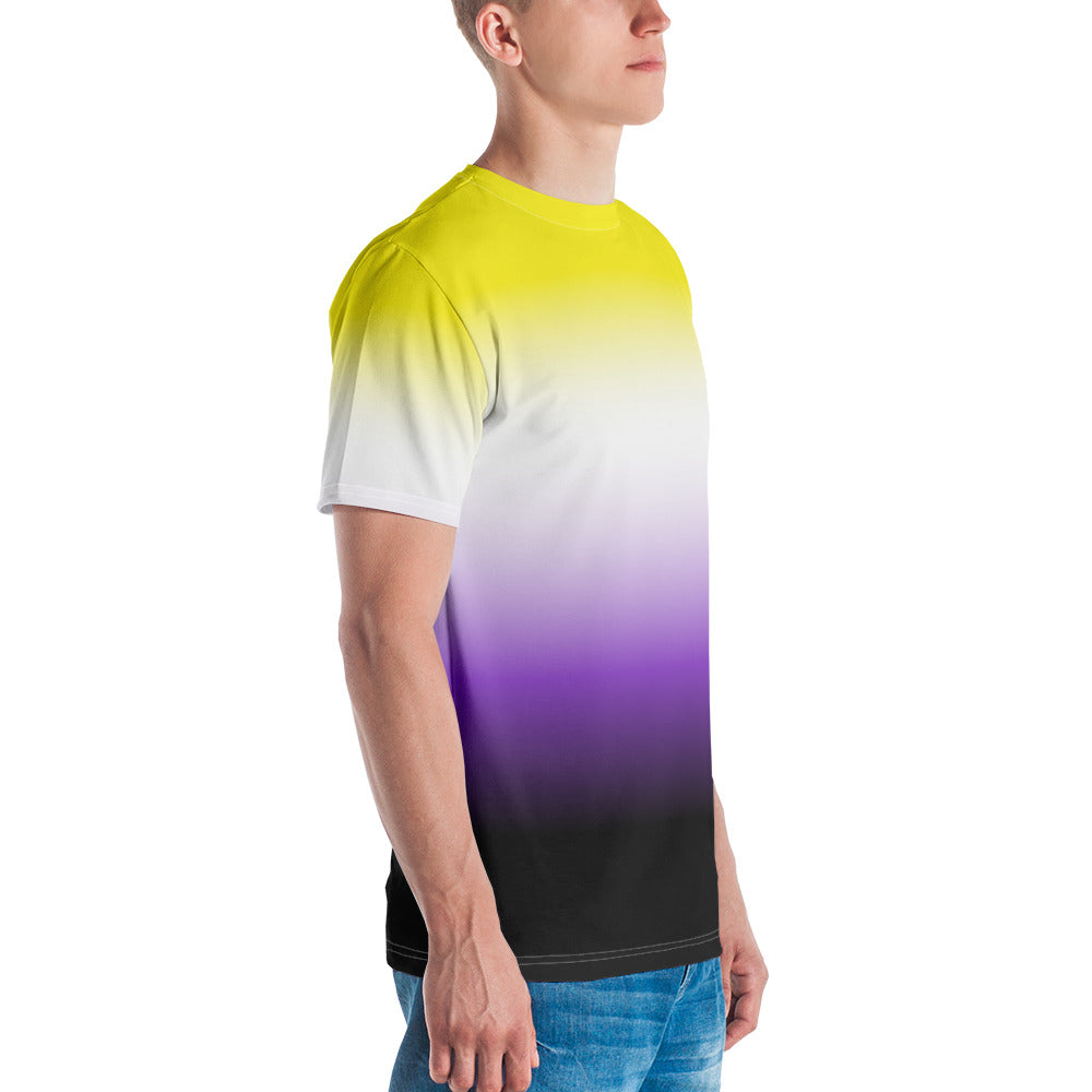 Non-Binary Ombre Pride Flag T-shirt AOP T-shirts The Rainbow Stores