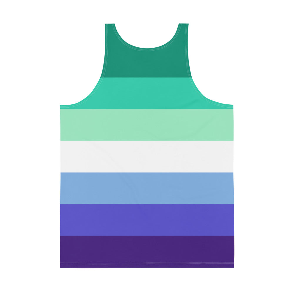 Gay Men's 7 Stripe Pride Flag Vest Vests and Tank Tops The Rainbow Stores