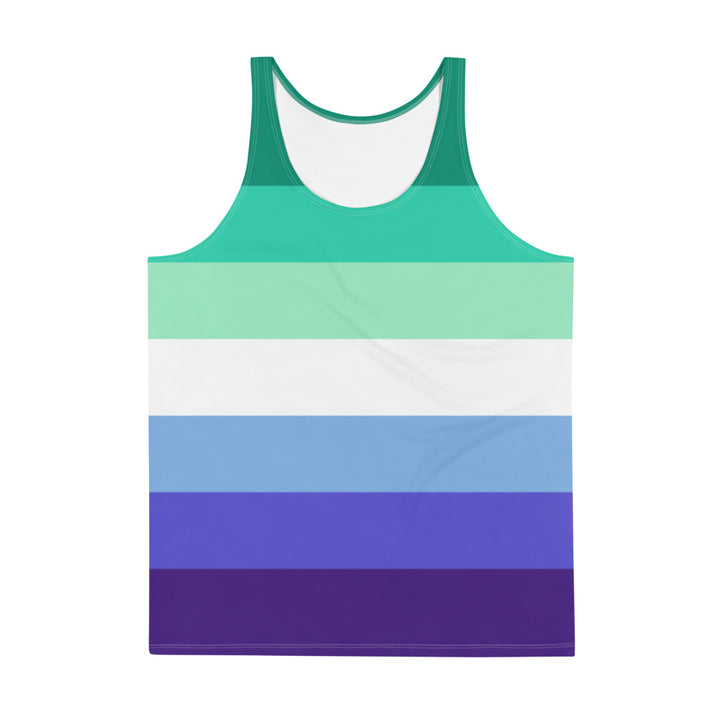 Gay Men's 7 Stripe Pride Flag Vest Vests and Tank Tops The Rainbow Stores