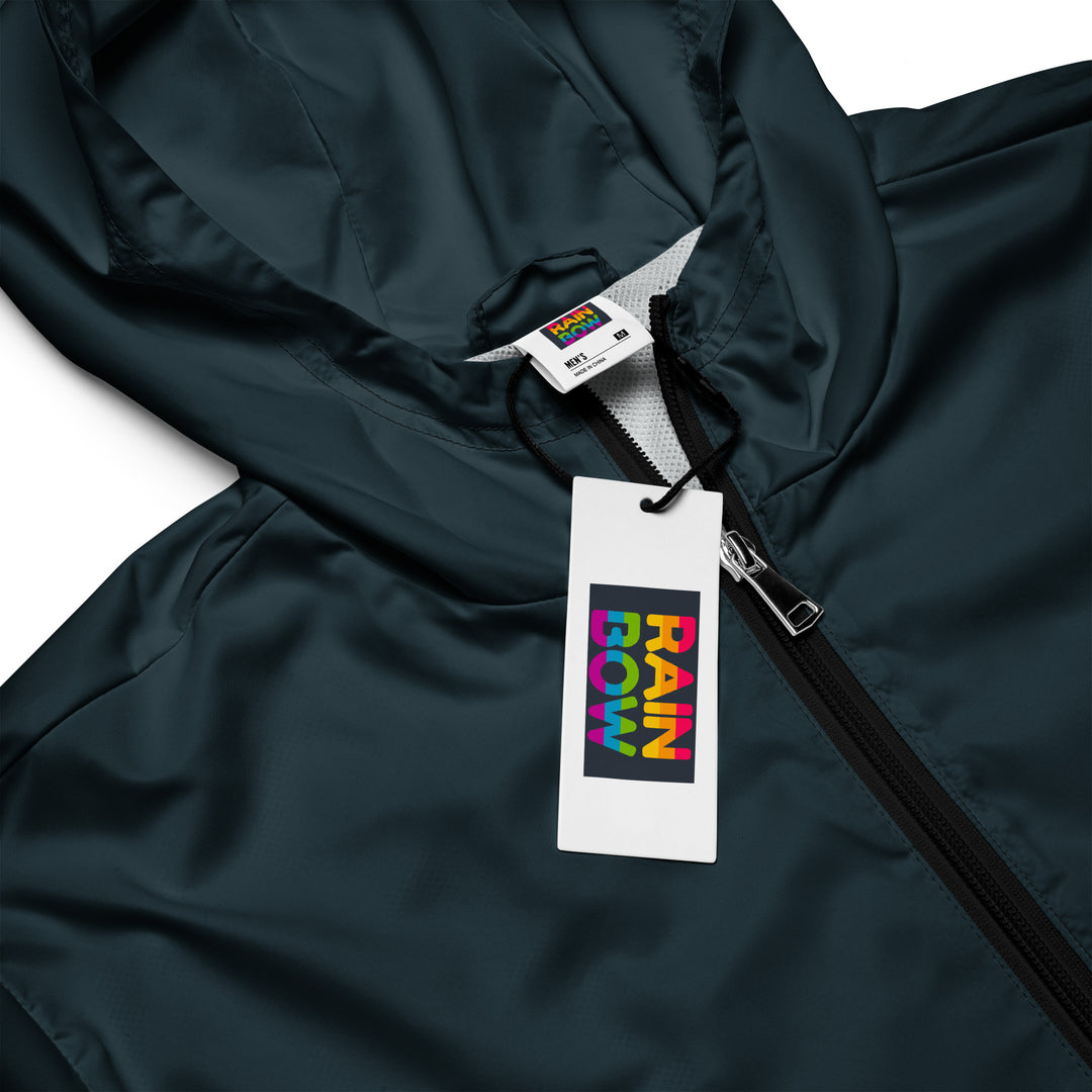 Midnight Blue Windbreaker With Non-Binary Pride Inside Windbreaker The Rainbow Stores