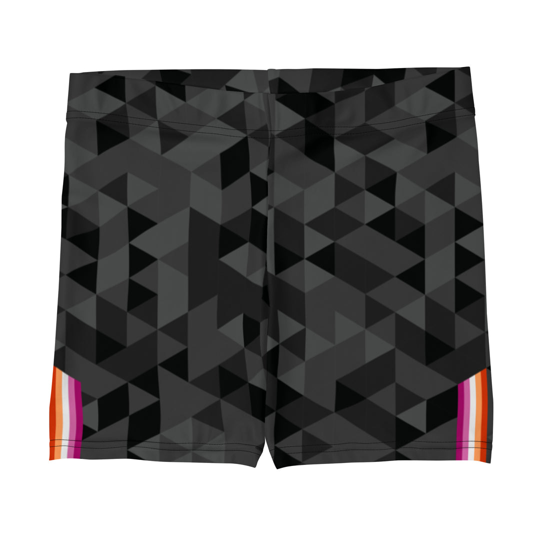 Lesbian Triangle Pattern Legging Shorts Legging Shorts The Rainbow Stores