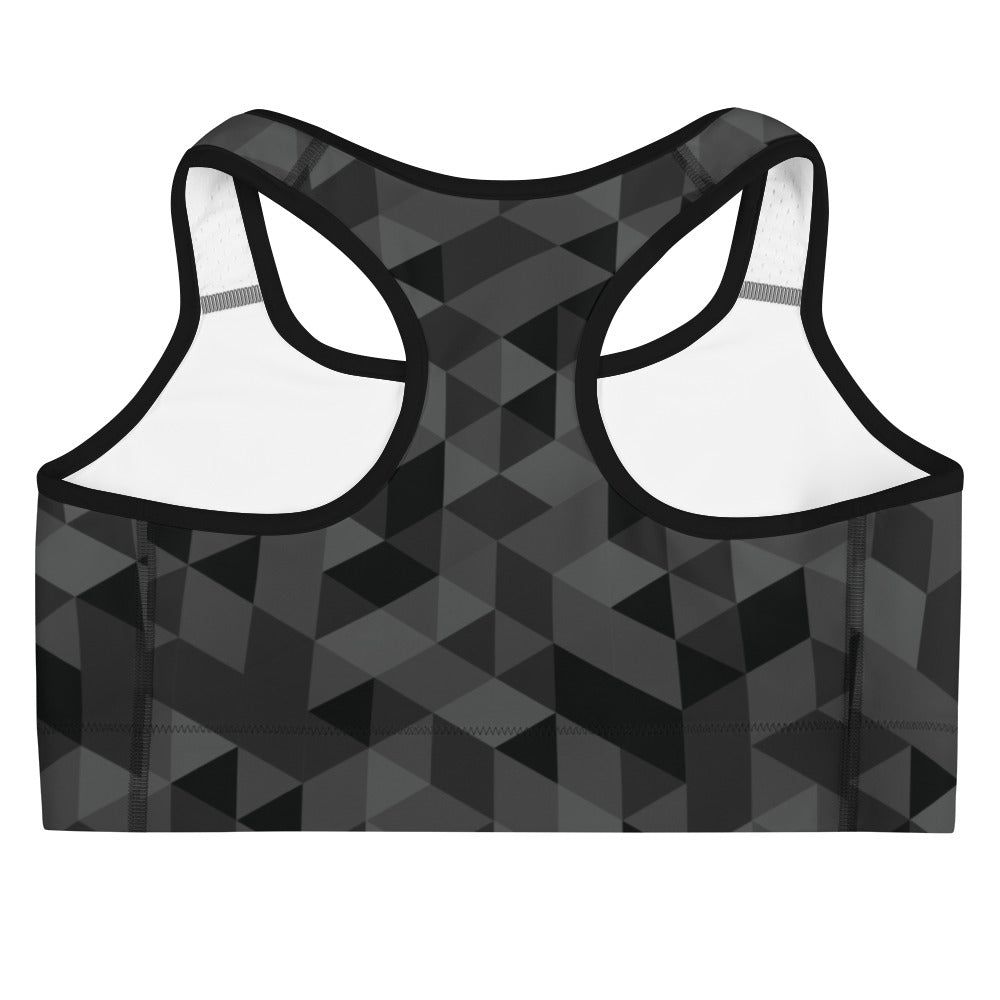 Rainbow Pride Flag on Triangle Pattern Sports Bra Sports Bras The Rainbow Stores