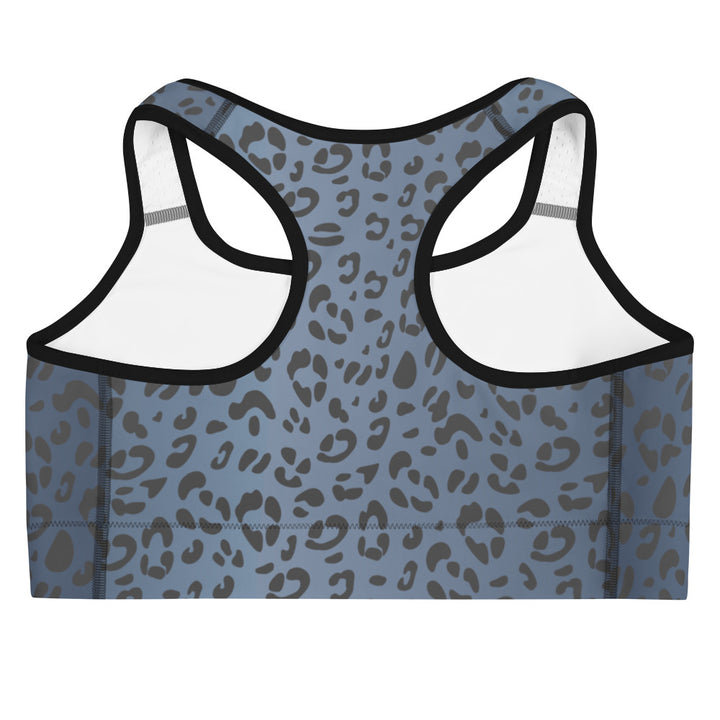 Trans Pride Flash Blue Leopard Print Sports bra Sports Bras The Rainbow Stores