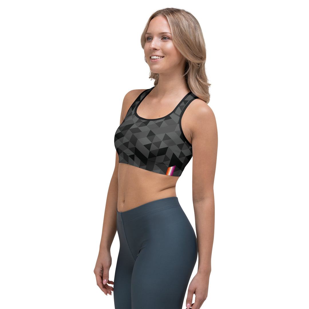 Lesbian Triangle Pattern Sports bra Sports Bras The Rainbow Stores