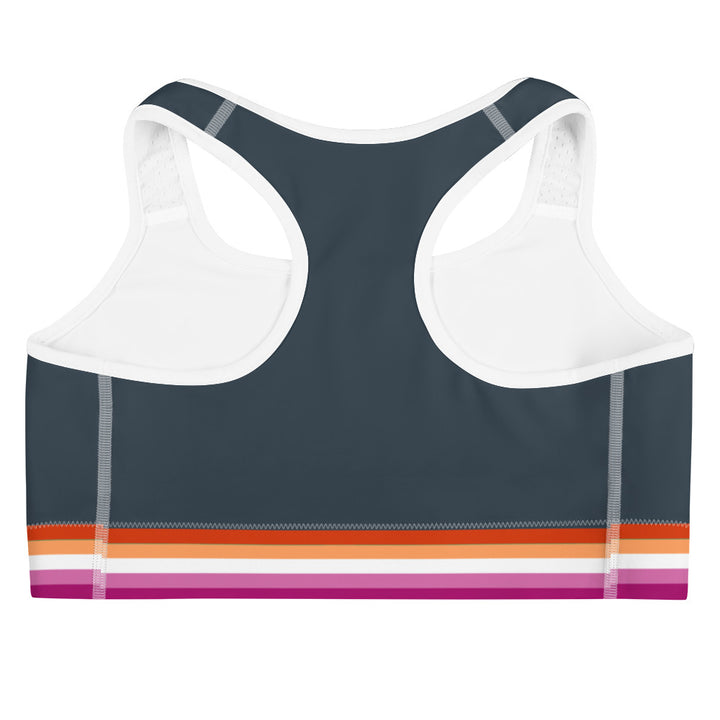 Lesbian Pride Flag Trim Sports Bra Sports Bras The Rainbow Stores