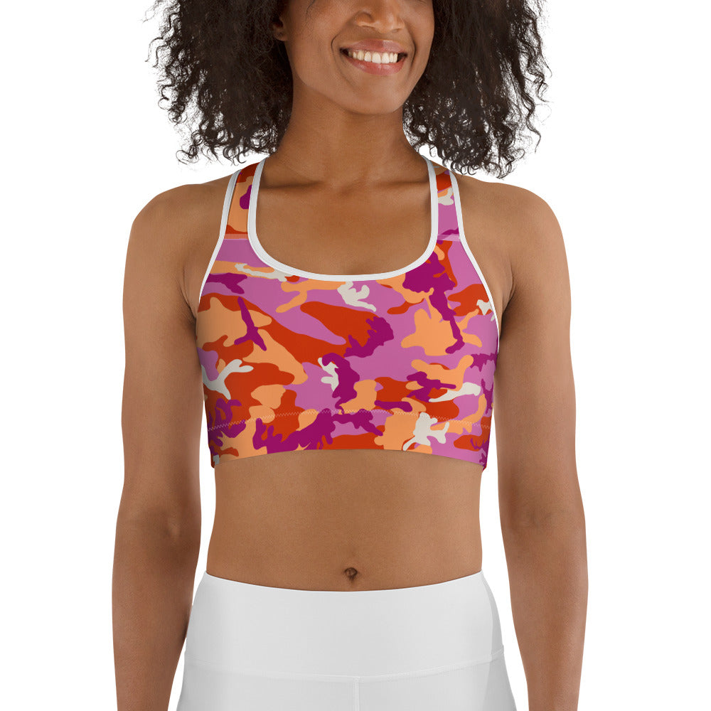 Camo shops print sports bra