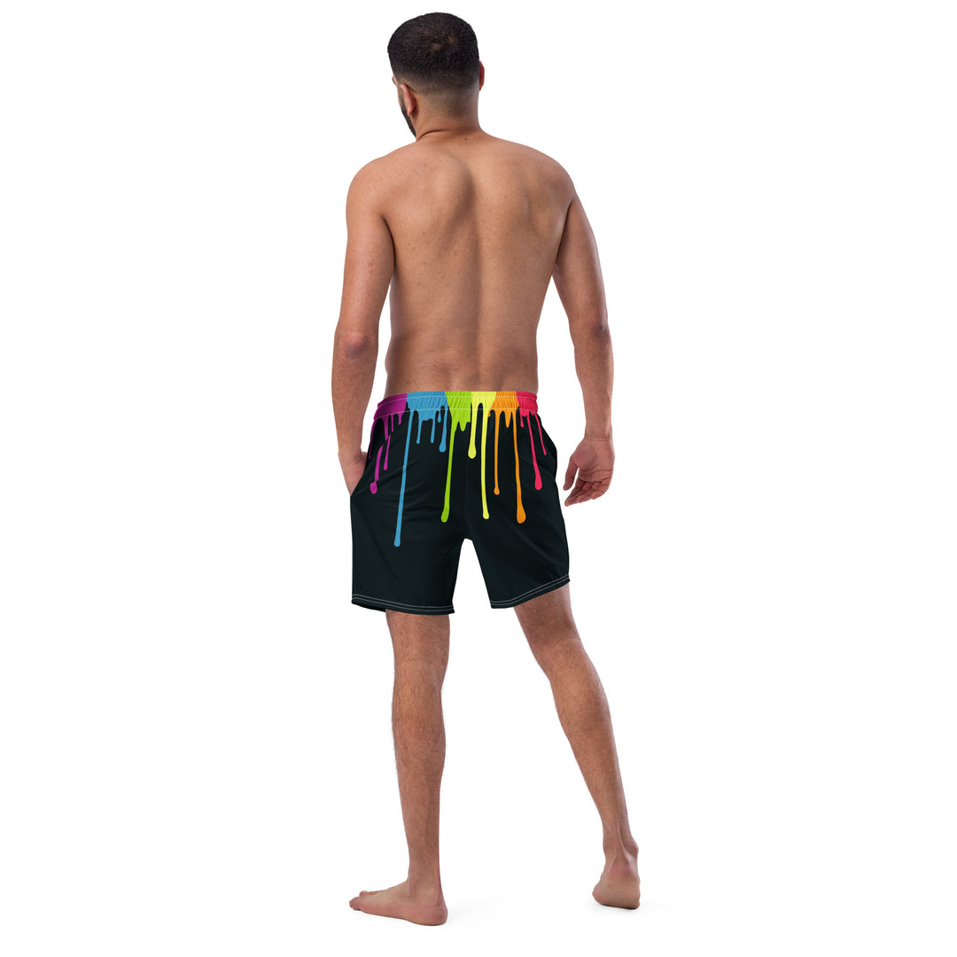 Rainbow Paint Drips Swimming Trunks Swimwear The Rainbow Stores