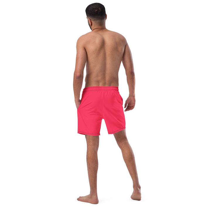 Candy Red Swimming Trunks with Rainbow Pocket Swimwear The Rainbow Stores