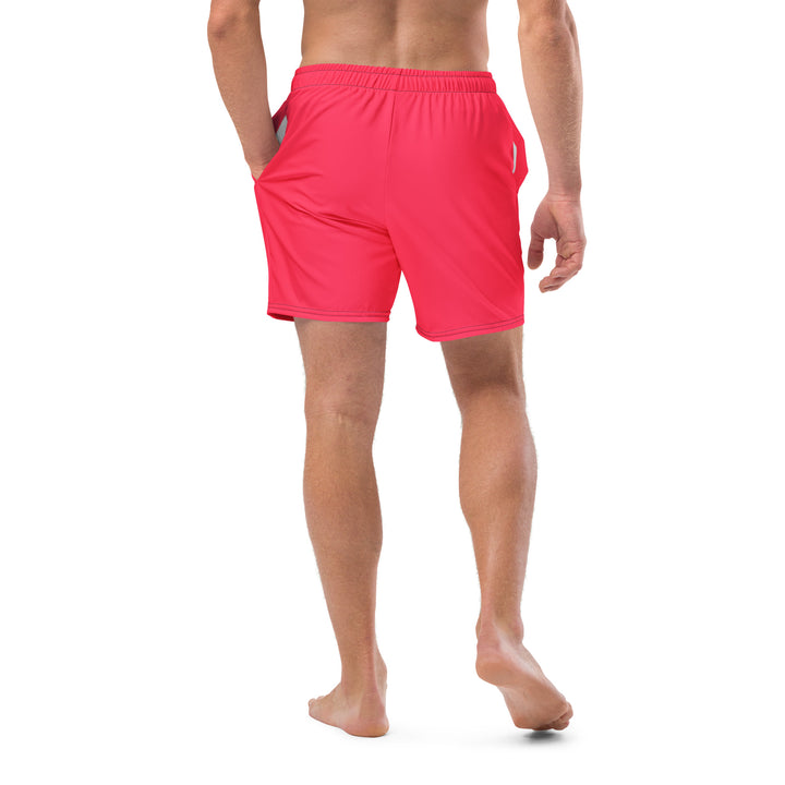 Candy Red Swimming Trunks with Rainbow Pocket Swimwear The Rainbow Stores