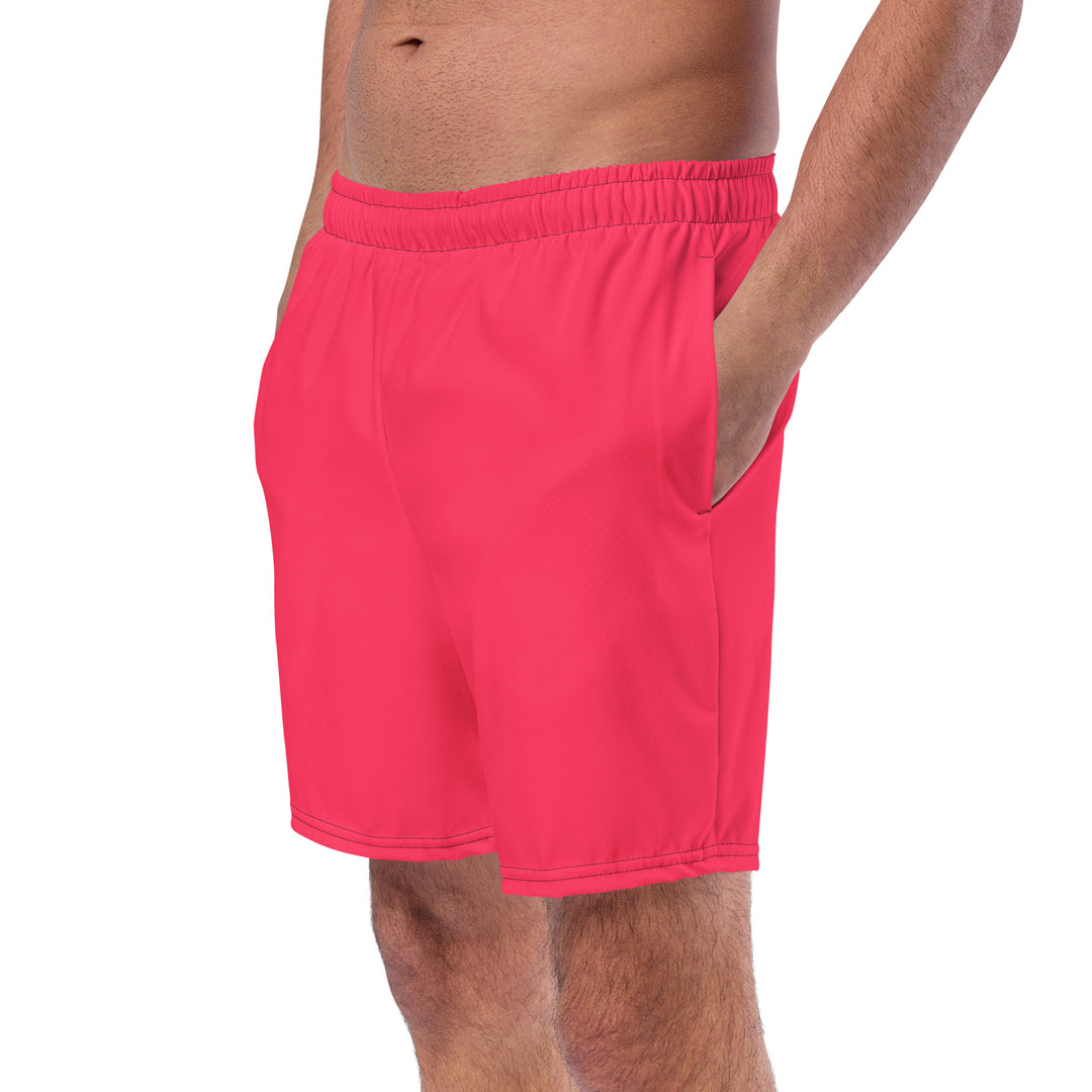 Candy Red Swimming Trunks with Rainbow Pocket Swimwear The Rainbow Stores