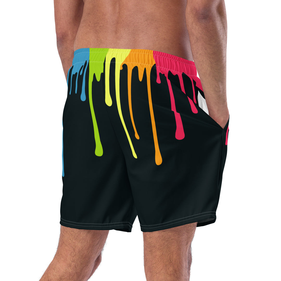 Rainbow Paint Drips Swimming Trunks Swimwear The Rainbow Stores