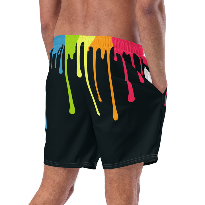 Rainbow Paint Drips Swimming Trunks Swimwear The Rainbow Stores