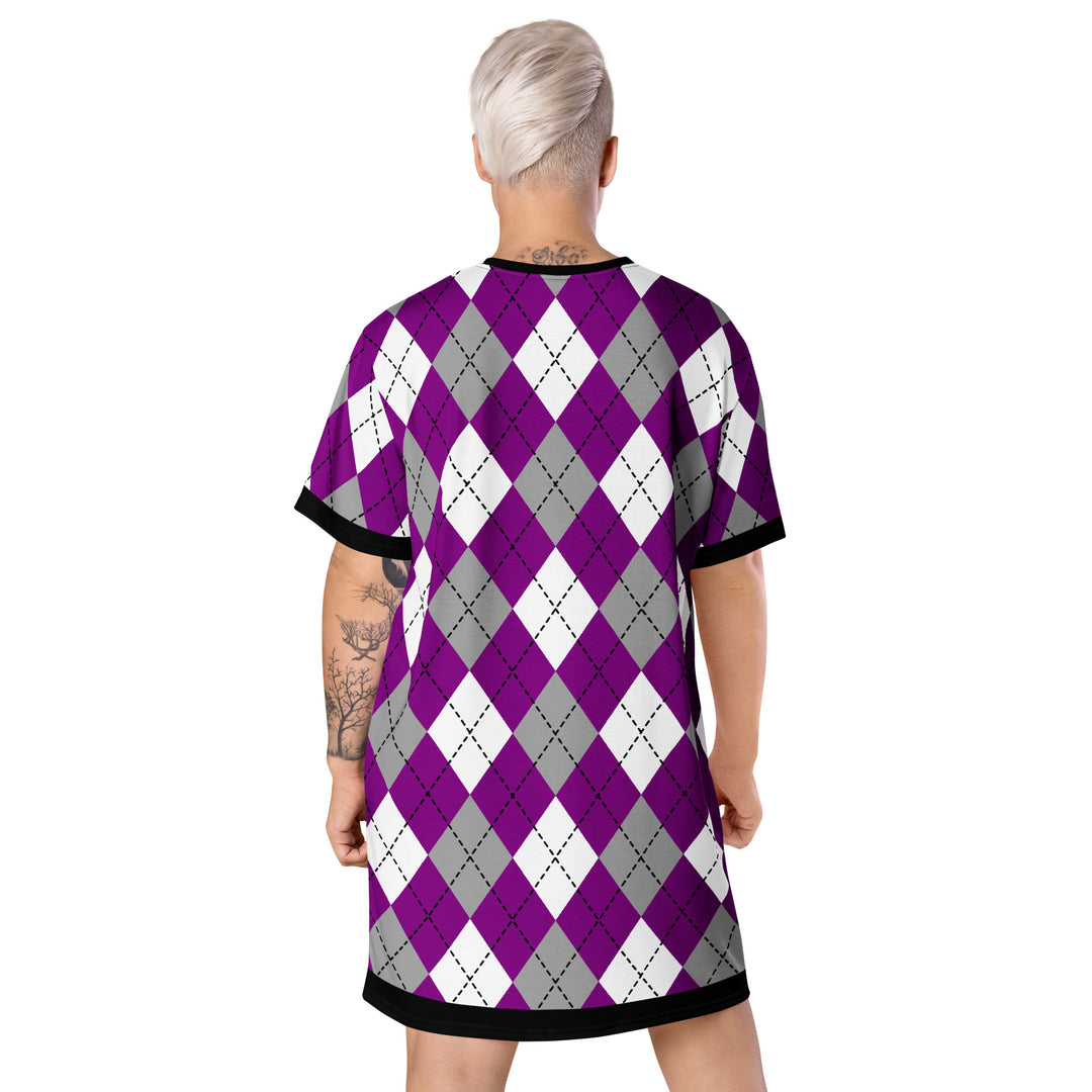 Asexual Tartan T-shirt Dress Dresses The Rainbow Stores