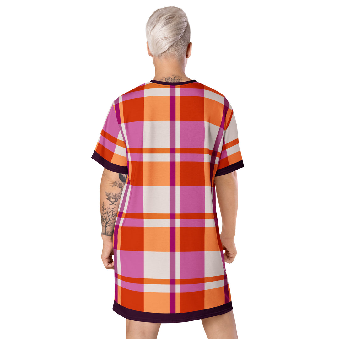 Lesbian Tartan T-shirt Dress Dresses The Rainbow Stores