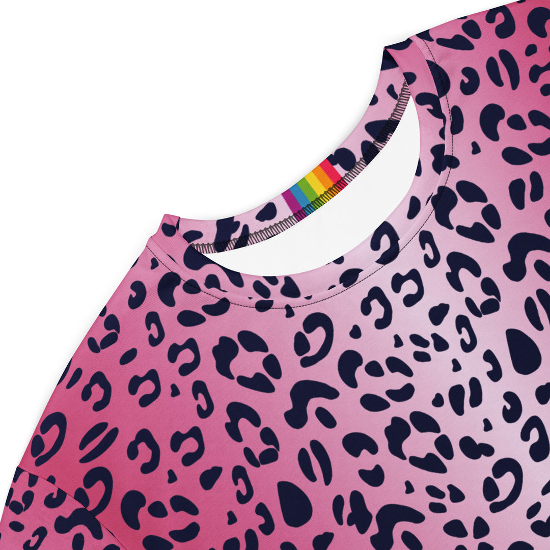 Pink Leopard Print T-shirt Dress Dresses The Rainbow Stores