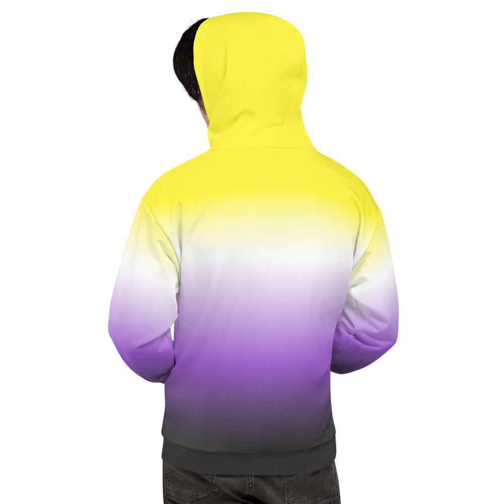 Non Binary Ombre Pride Flag Hoodie Hoodies AOP The Rainbow Stores