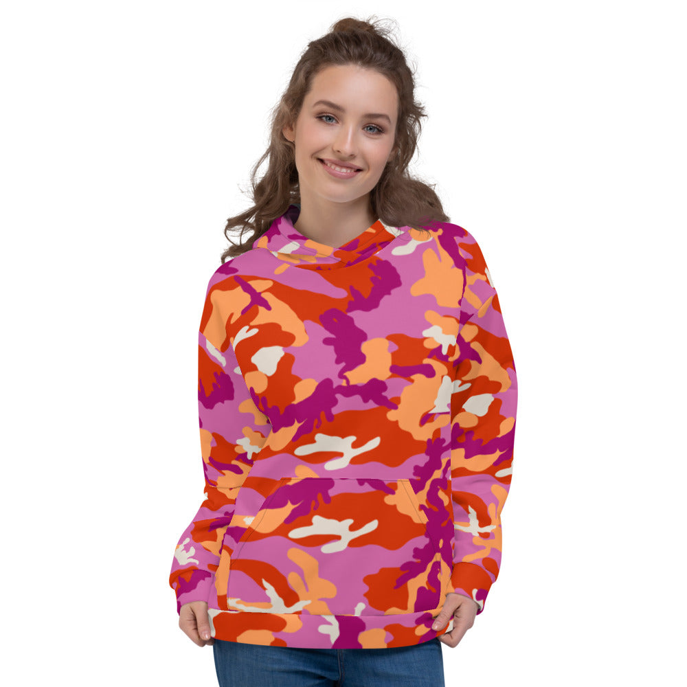 Lesbian Camo Hoodie Hoodies AOP The Rainbow Stores