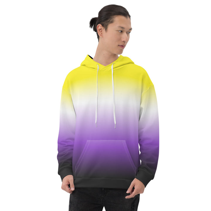 Non Binary Ombre Pride Flag Hoodie Hoodies AOP The Rainbow Stores