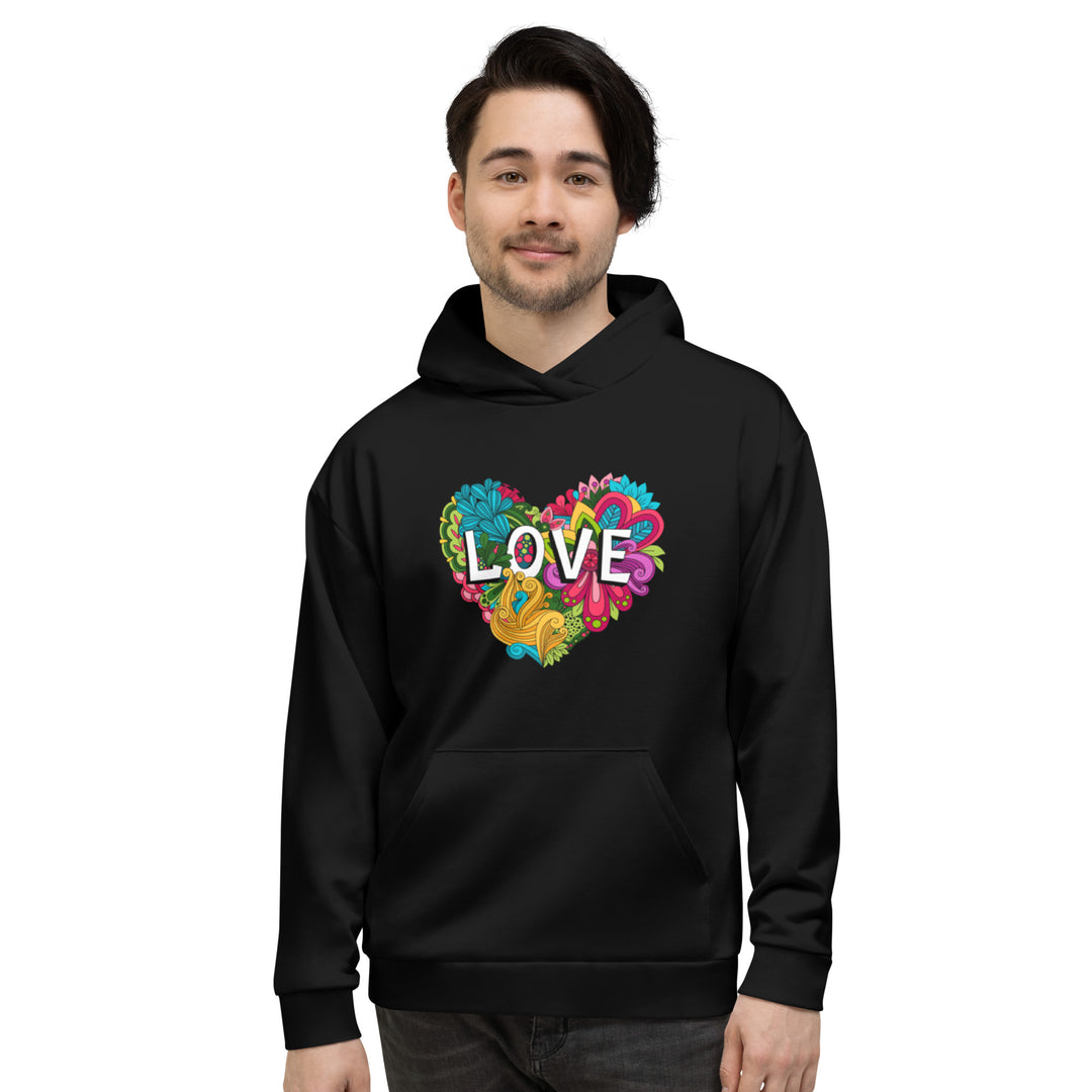 Floral Love Heart Hoodie Hoodies AOP The Rainbow Stores