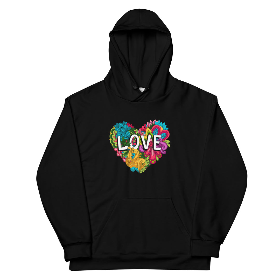 Floral Love Heart Hoodie Hoodies AOP The Rainbow Stores