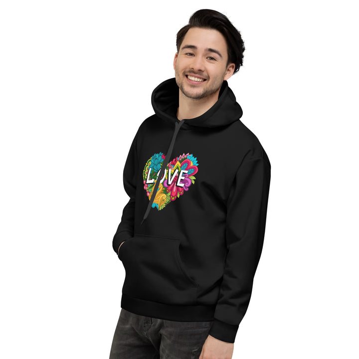 Floral Love Heart Hoodie Hoodies AOP The Rainbow Stores