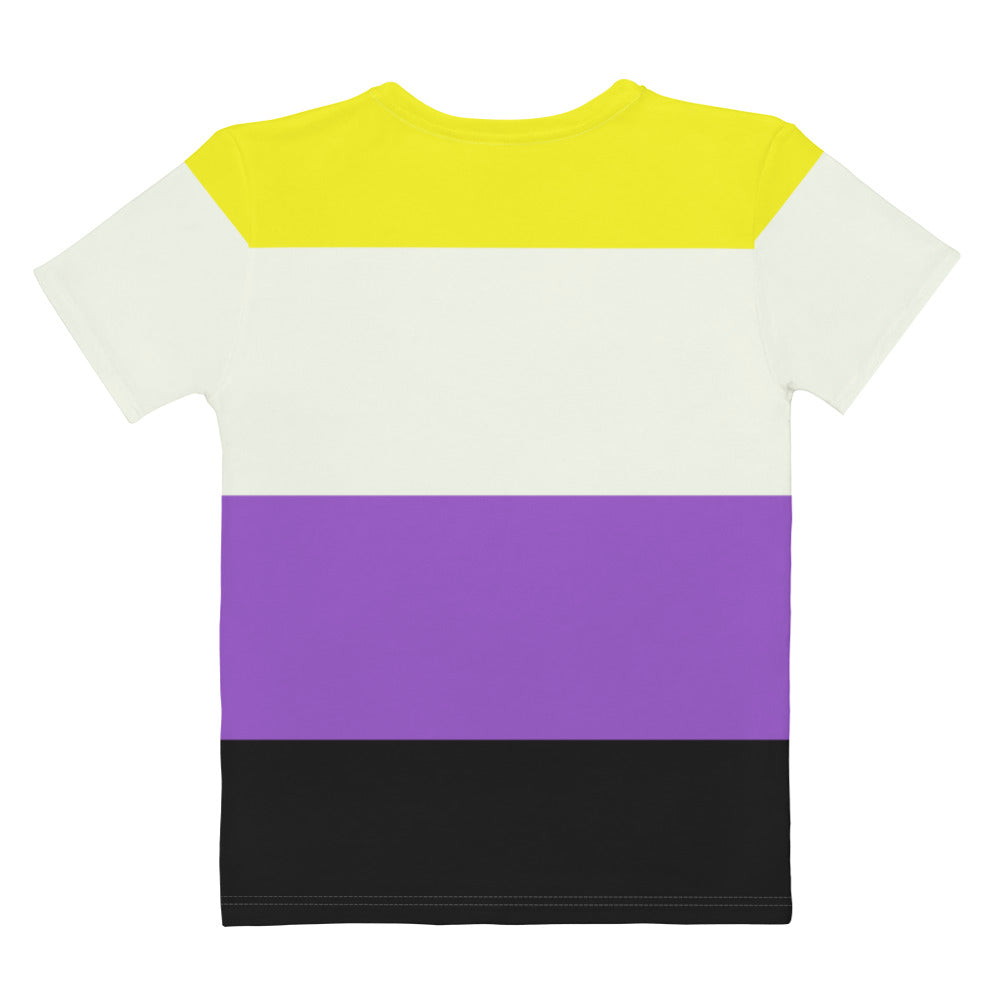 Non Binary Pride Flag Fitted T-shirt AOP T-shirts The Rainbow Stores