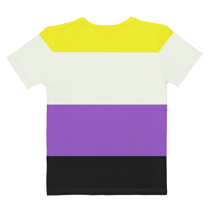 Non Binary Pride Flag Fitted T-shirt AOP T-shirts The Rainbow Stores