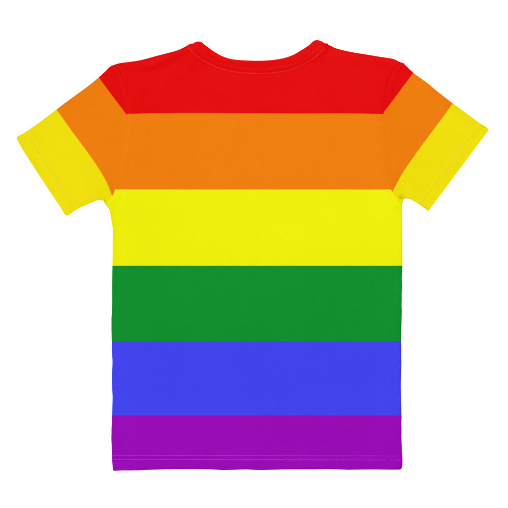 Classic Rainbow Pride Flag Fitted T-shirt AOP T-shirts The Rainbow Stores