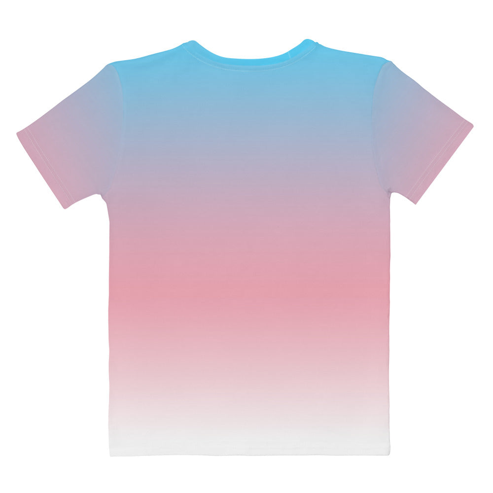 Trans Ombre Pride Flag Fitted T-shirt AOP T-shirts The Rainbow Stores