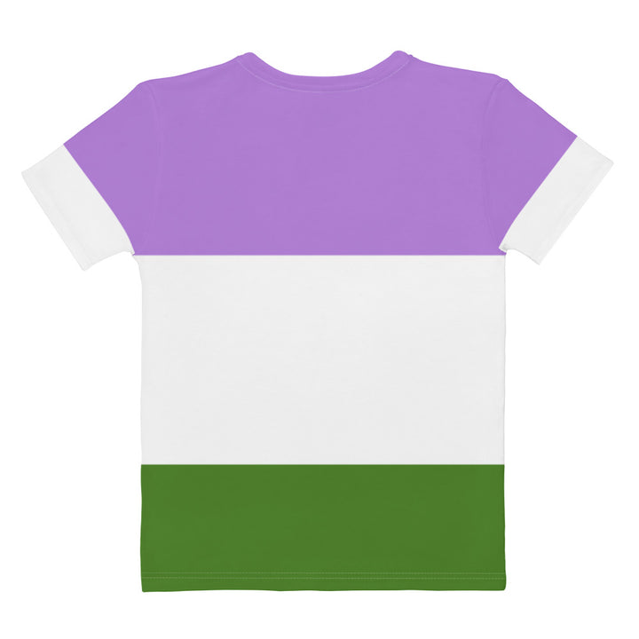 Genderqueer Pride Flag Fitted T-Shirt AOP T-shirts The Rainbow Stores