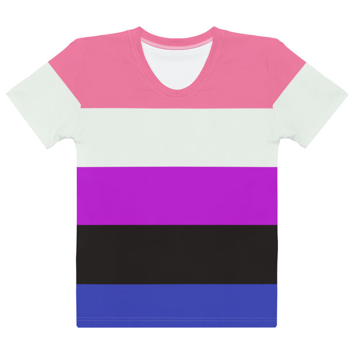 Gender Fluid Pride Flag Fitted T-shirt AOP T-shirts The Rainbow Stores