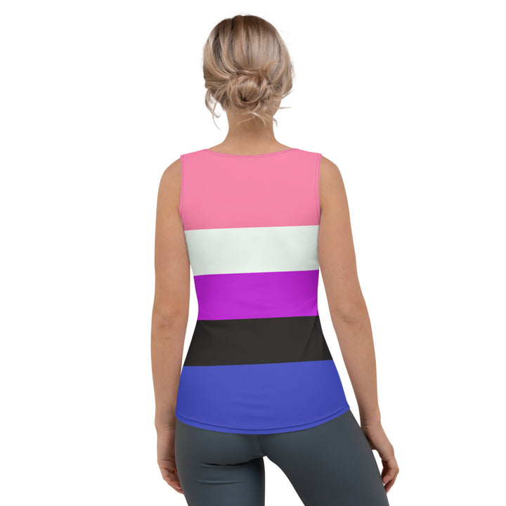 Gender Fluid Pride Flag Fitted Vest Vests and Tank Tops The Rainbow Stores