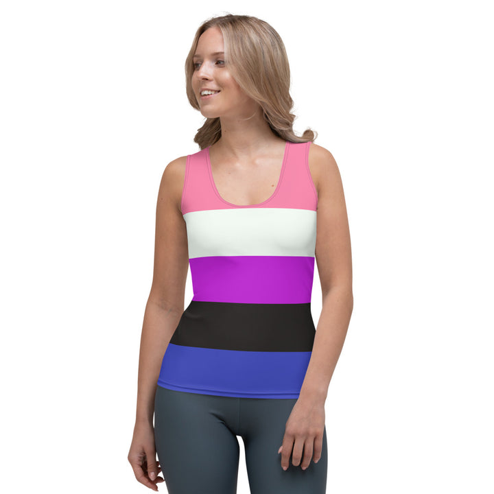 Gender Fluid Pride Flag Fitted Vest Vests and Tank Tops The Rainbow Stores