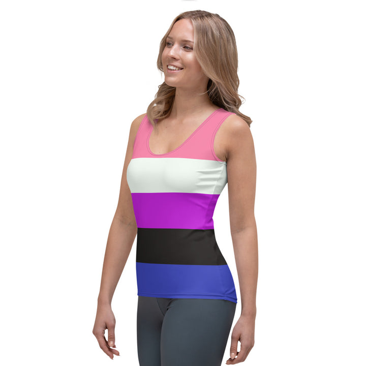 Gender Fluid Pride Flag Fitted Vest Vests and Tank Tops The Rainbow Stores