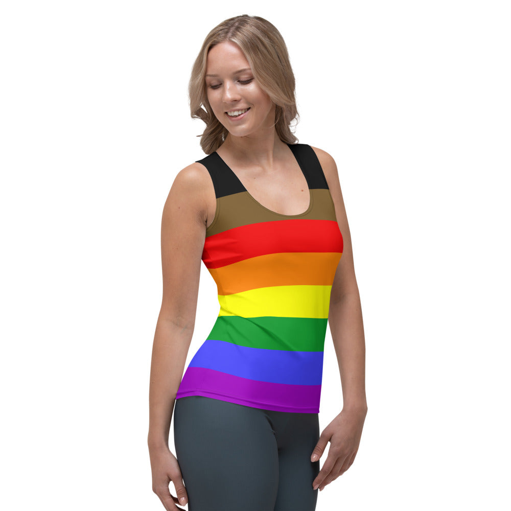 POC Rainbow Pride Flag Fitted Vest Vests and Tank Tops The Rainbow Stores