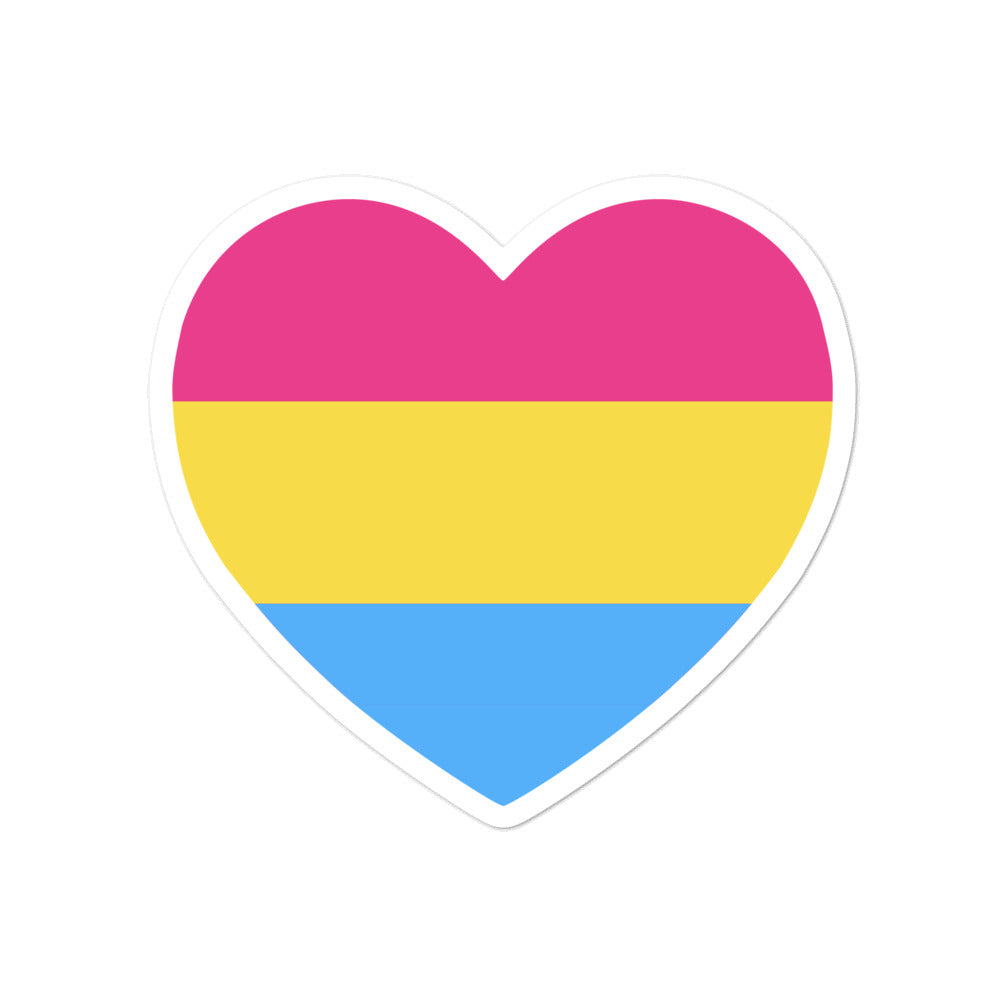 Pansexual Flag Heart Sticker Stickers The Rainbow Stores