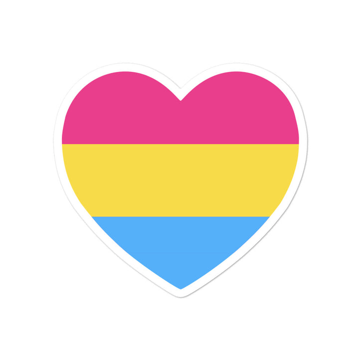 Pansexual Flag Heart Sticker Stickers The Rainbow Stores