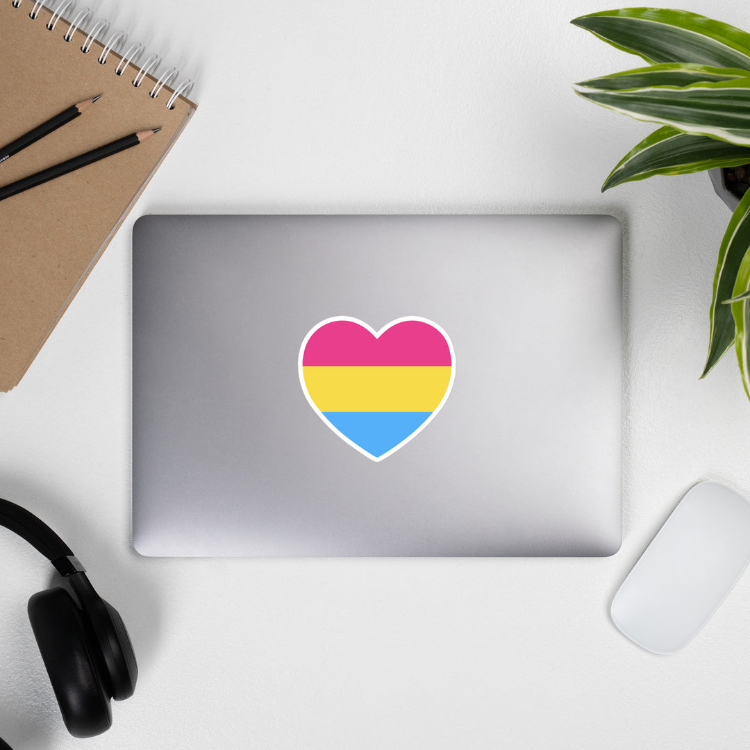 Pansexual Flag Heart Sticker Stickers The Rainbow Stores