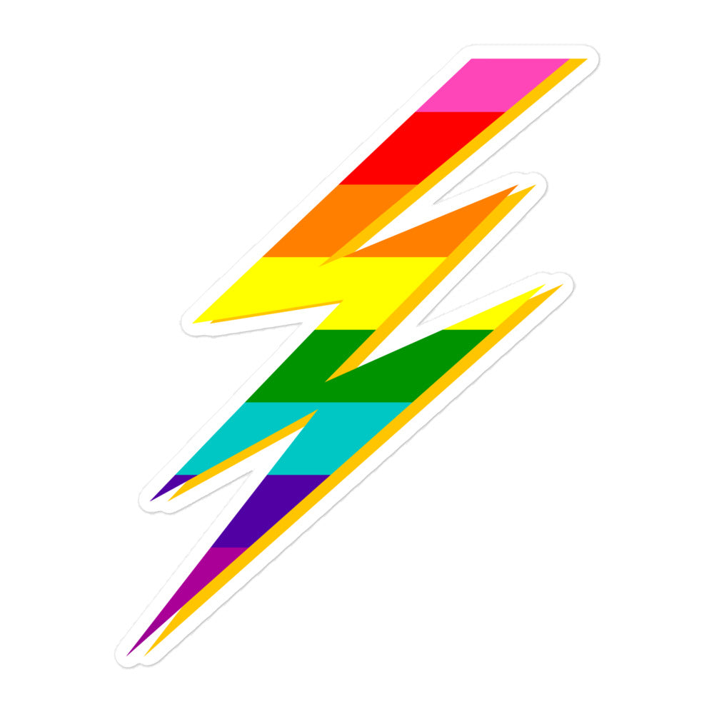 Gilbert Baker's Original Rainbow Pride Lightning Sticker Stickers The Rainbow Stores