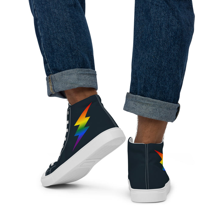 Rainbow Lightning Blue High Top Trainers (male sizes) High Tops The Rainbow Stores