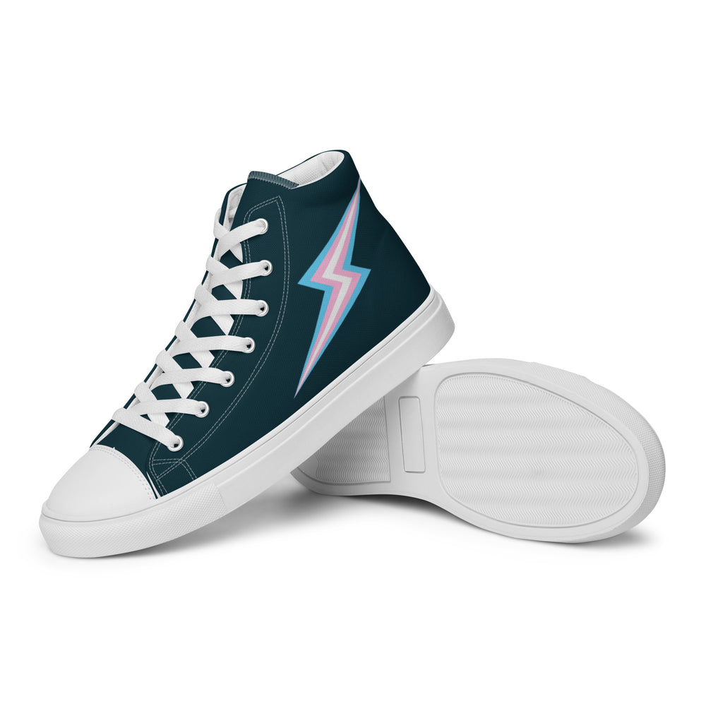 Trans Lightning Blue High Top Trainers (male sizes) High Tops The Rainbow Stores