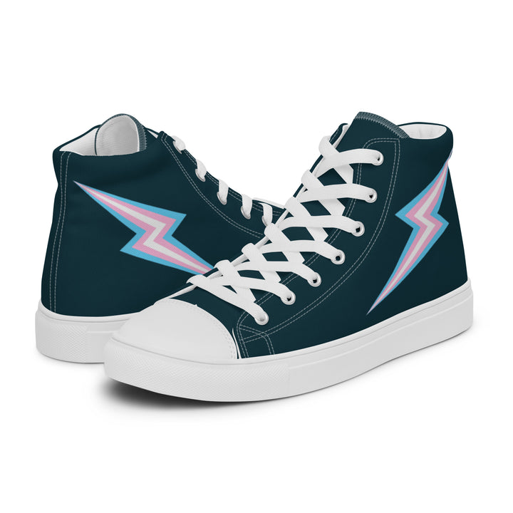 Trans Lightning Blue High Top Trainers (male sizes) High Tops The Rainbow Stores