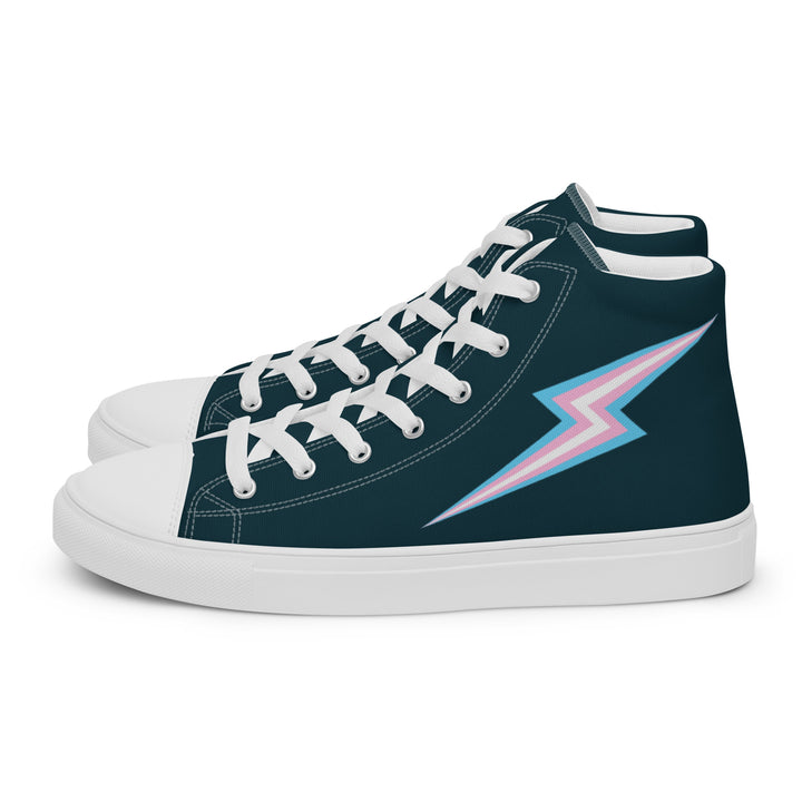 Trans Lightning Blue High Top Trainers (male sizes) High Tops The Rainbow Stores