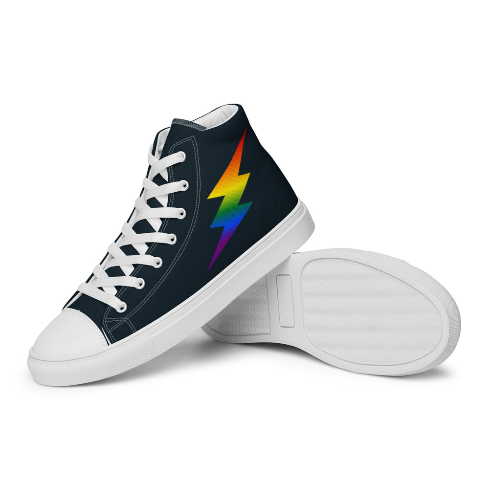 Rainbow Lightning Blue High Top Trainers (male sizes) High Tops The Rainbow Stores