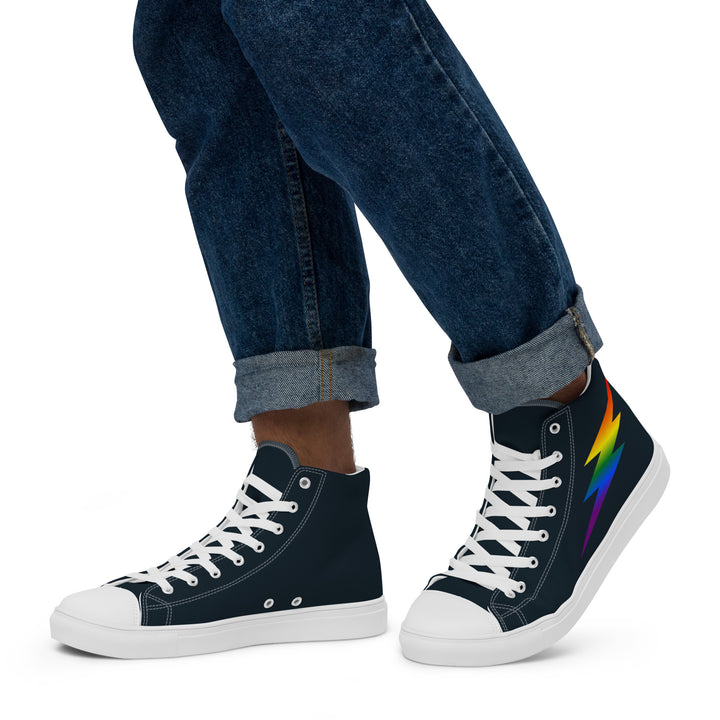 Rainbow Lightning Blue High Top Trainers (male sizes) High Tops The Rainbow Stores