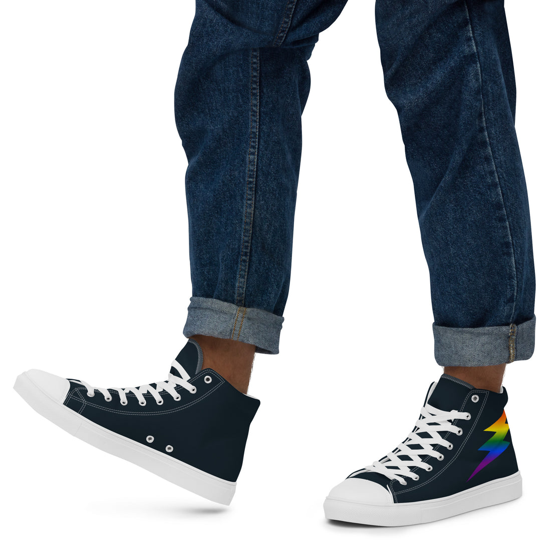 Rainbow Lightning Blue High Top Trainers (male sizes) High Tops The Rainbow Stores