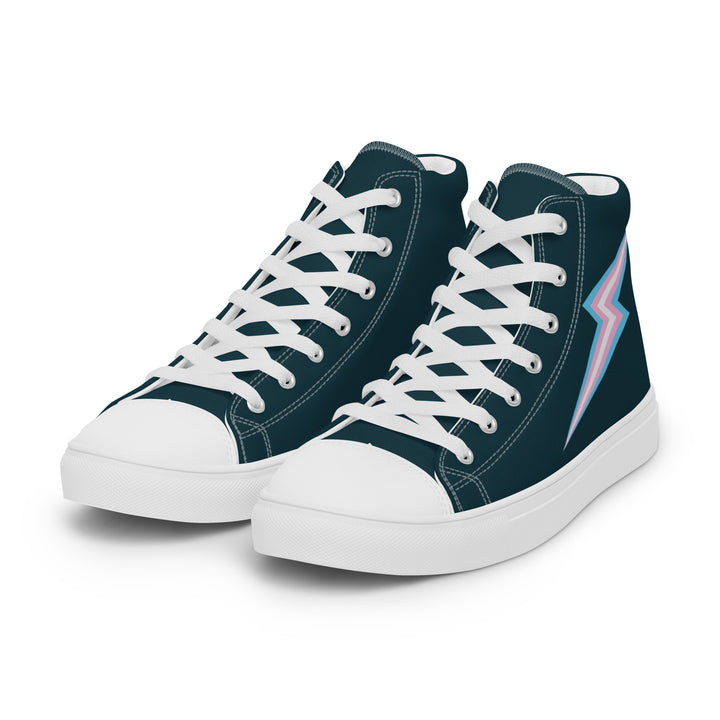 Trans Lightning Blue High Top Trainers (male sizes) High Tops The Rainbow Stores