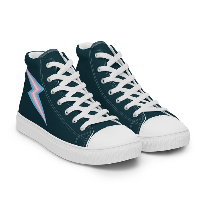 Trans Lightning Blue High Top Trainers (male sizes) High Tops The Rainbow Stores